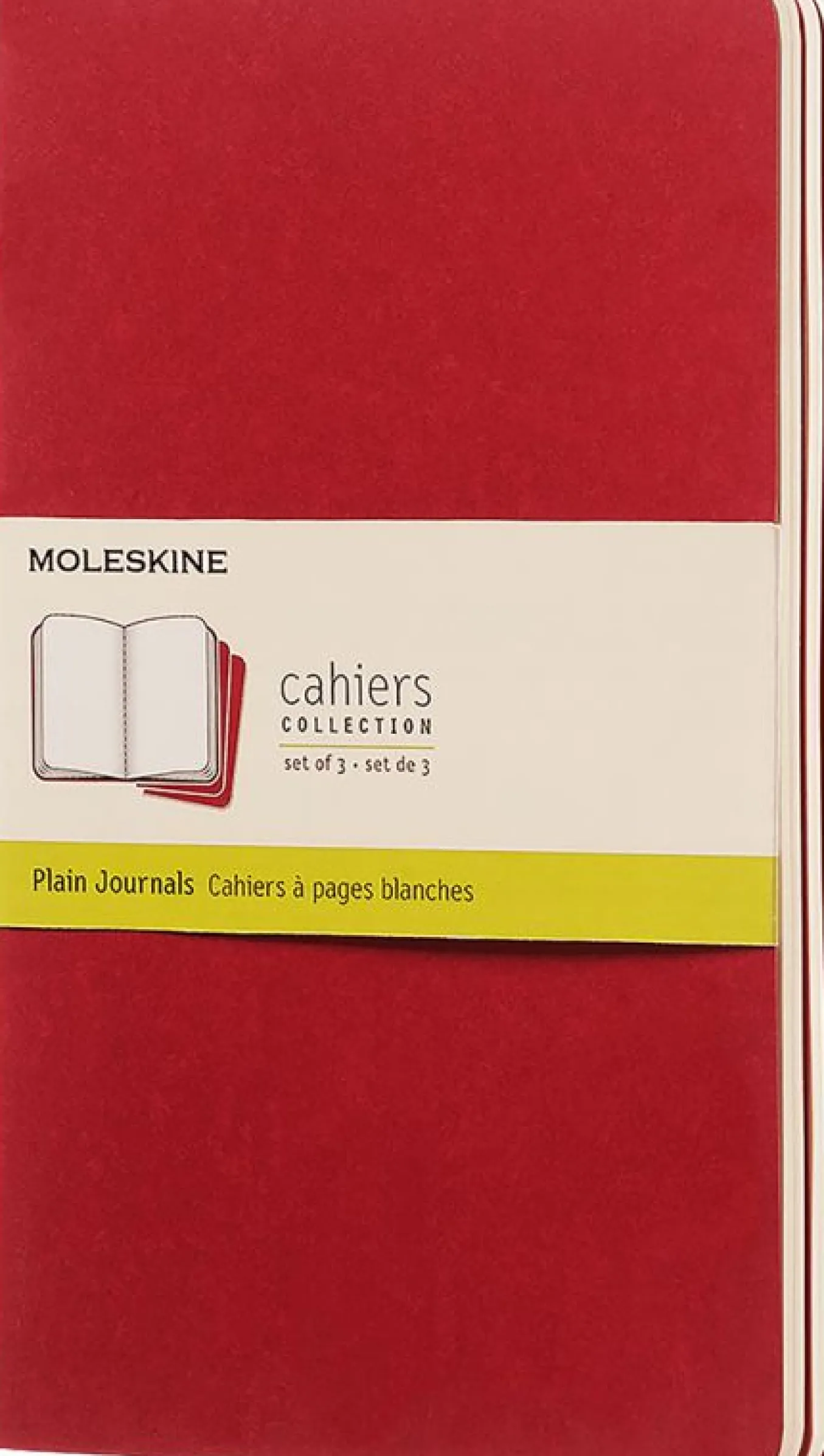 Cahier Journals Set of 3 Cranberry Red