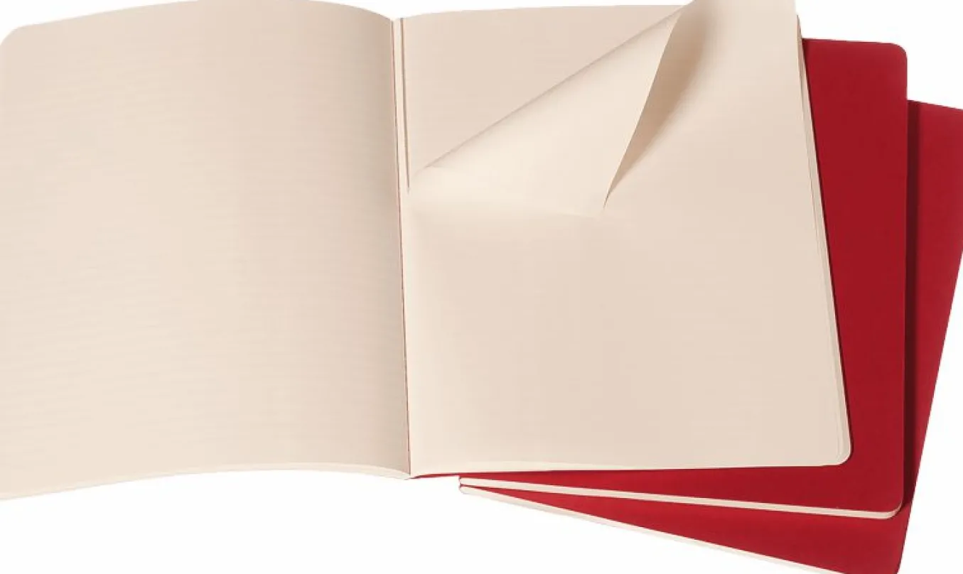 Cahier Journals Set of 3 Cranberry Red