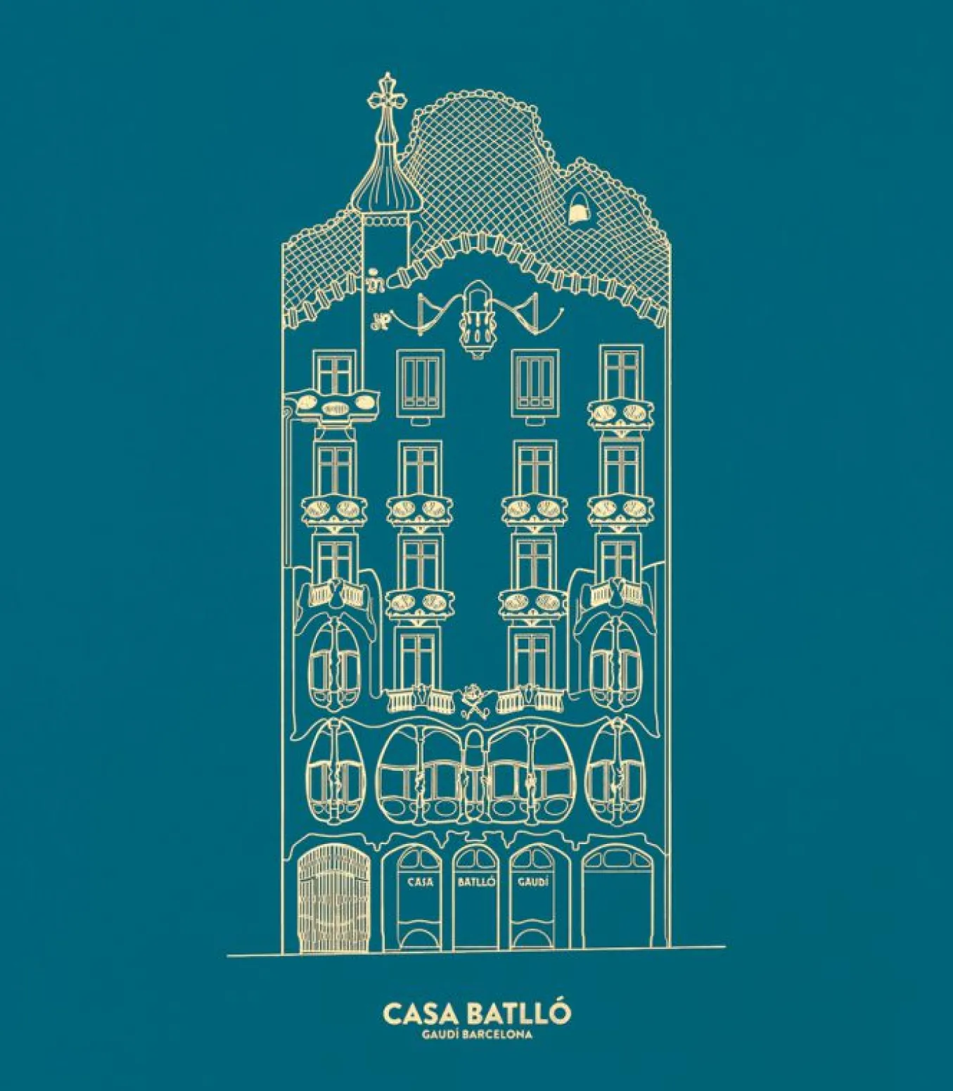 Casa Batlló Collector's Box Large ruled hard cover notebook and Kaweco ballpen Multi-color