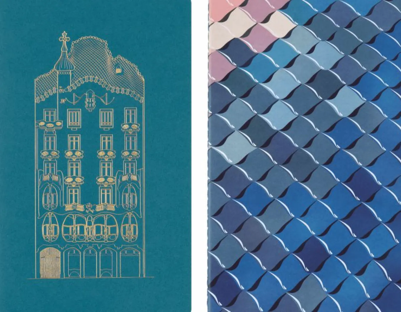 Casa Batll&oacute; Custom Edition Cahier Journals Set of 2, Large, Plain Multicolour