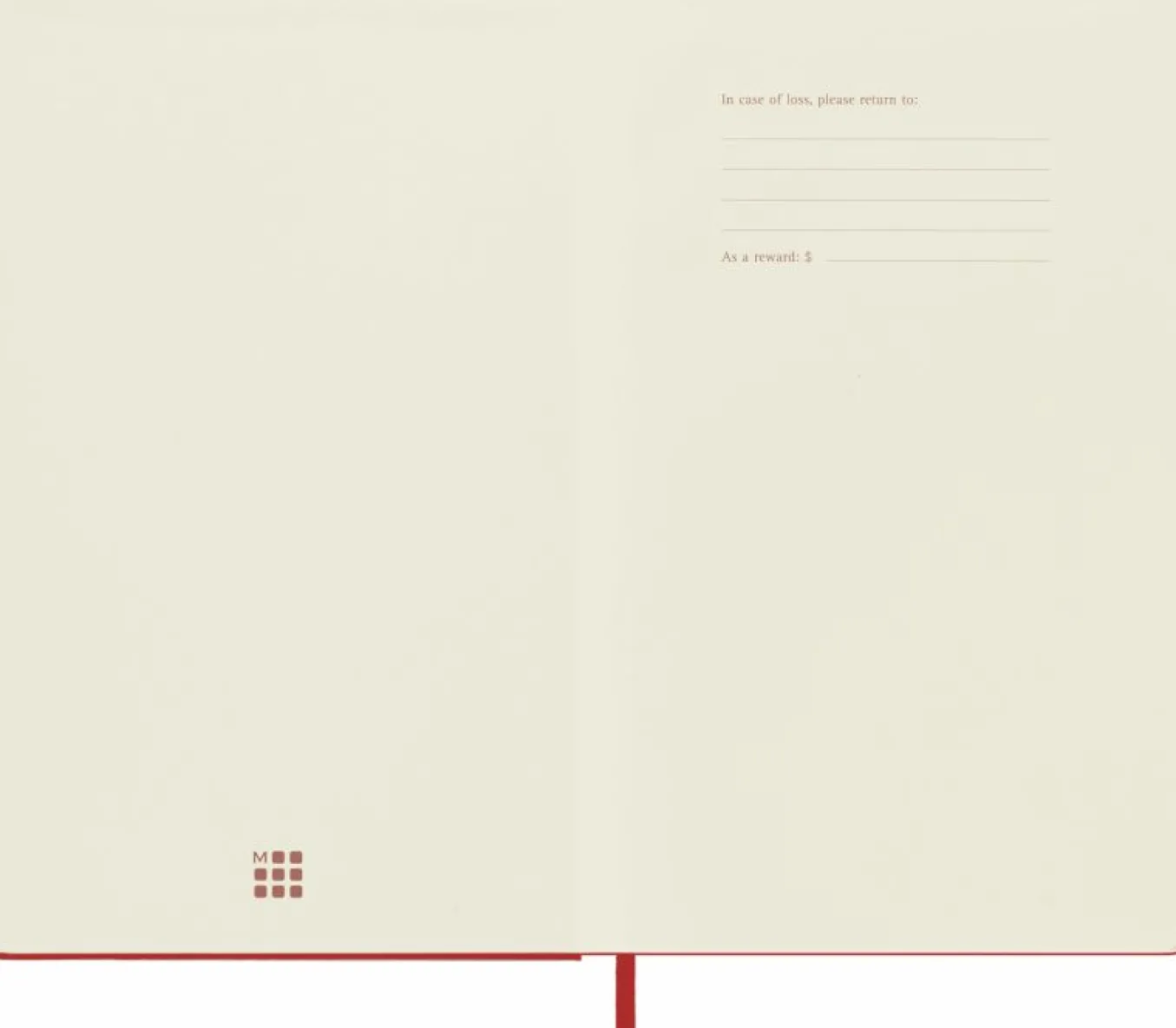 Classic Notebook Hard Cover Scarlet Red