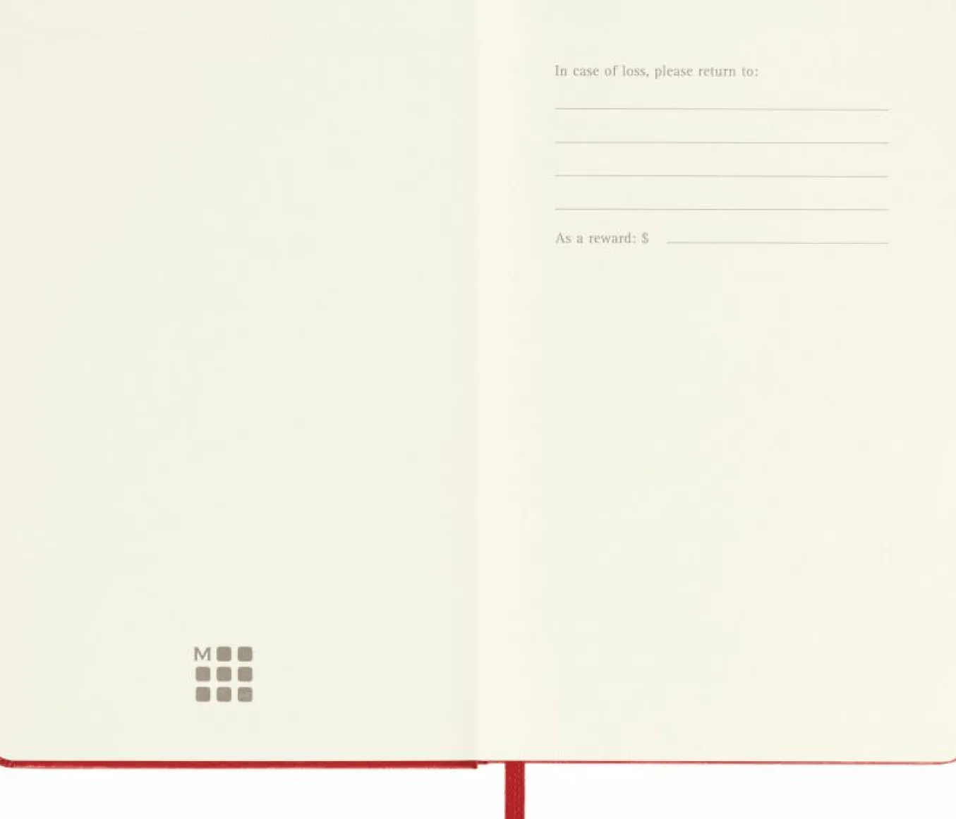 Classic Notebook Hard Cover Scarlet Red