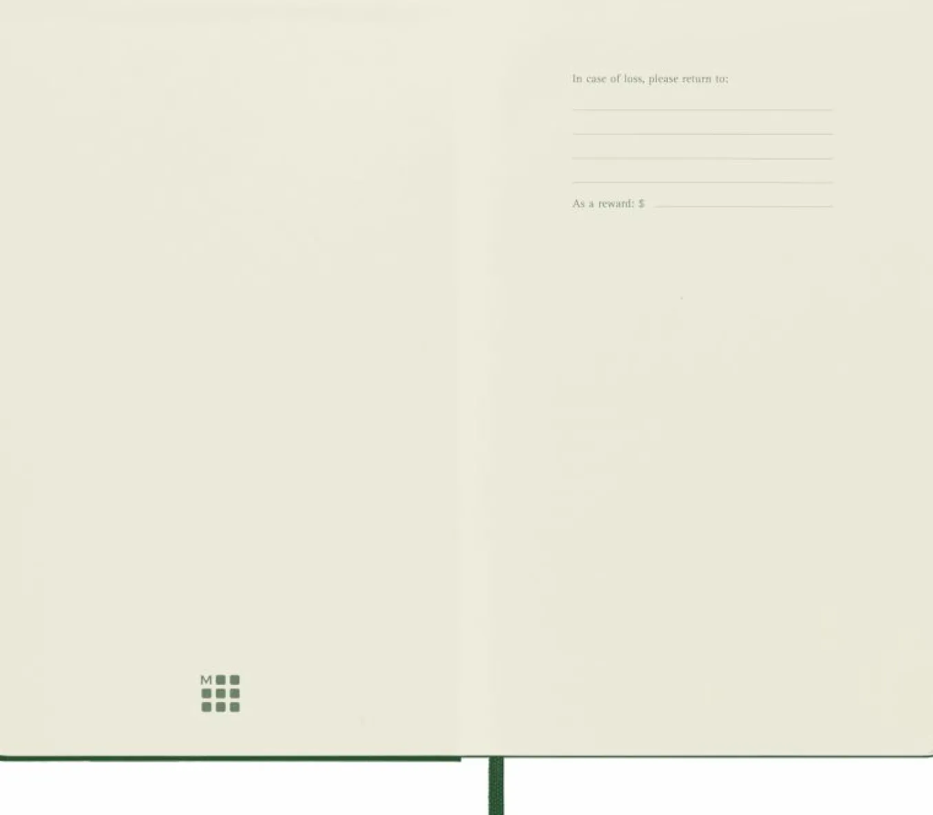 Classic Notebook Hard Cover Myrtle Green