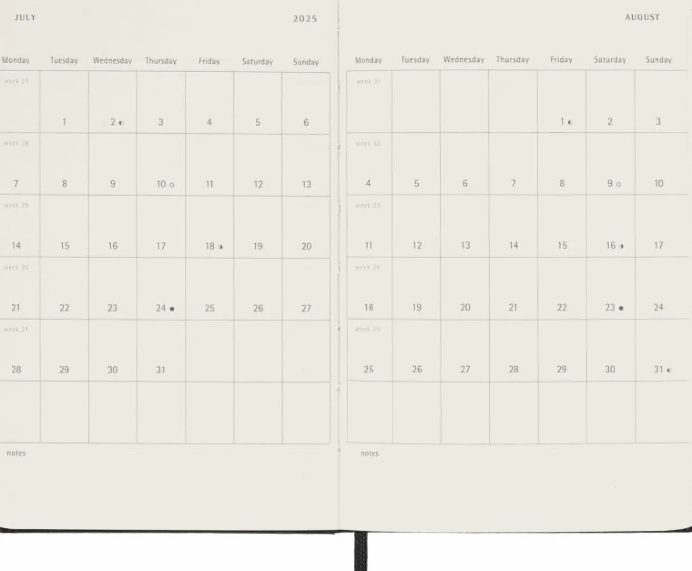 classic_planner__pocket_w_3-4.webp Classic Planner 2025 Pocket Weekly, hard cover, 12 months Black