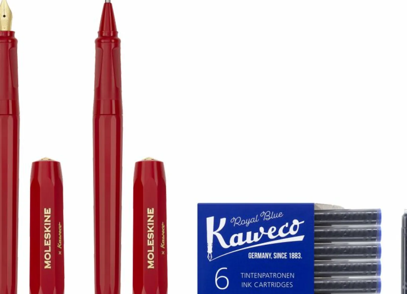 Fountain Pen and Ballpen Set Moleskine x Kaweco Red