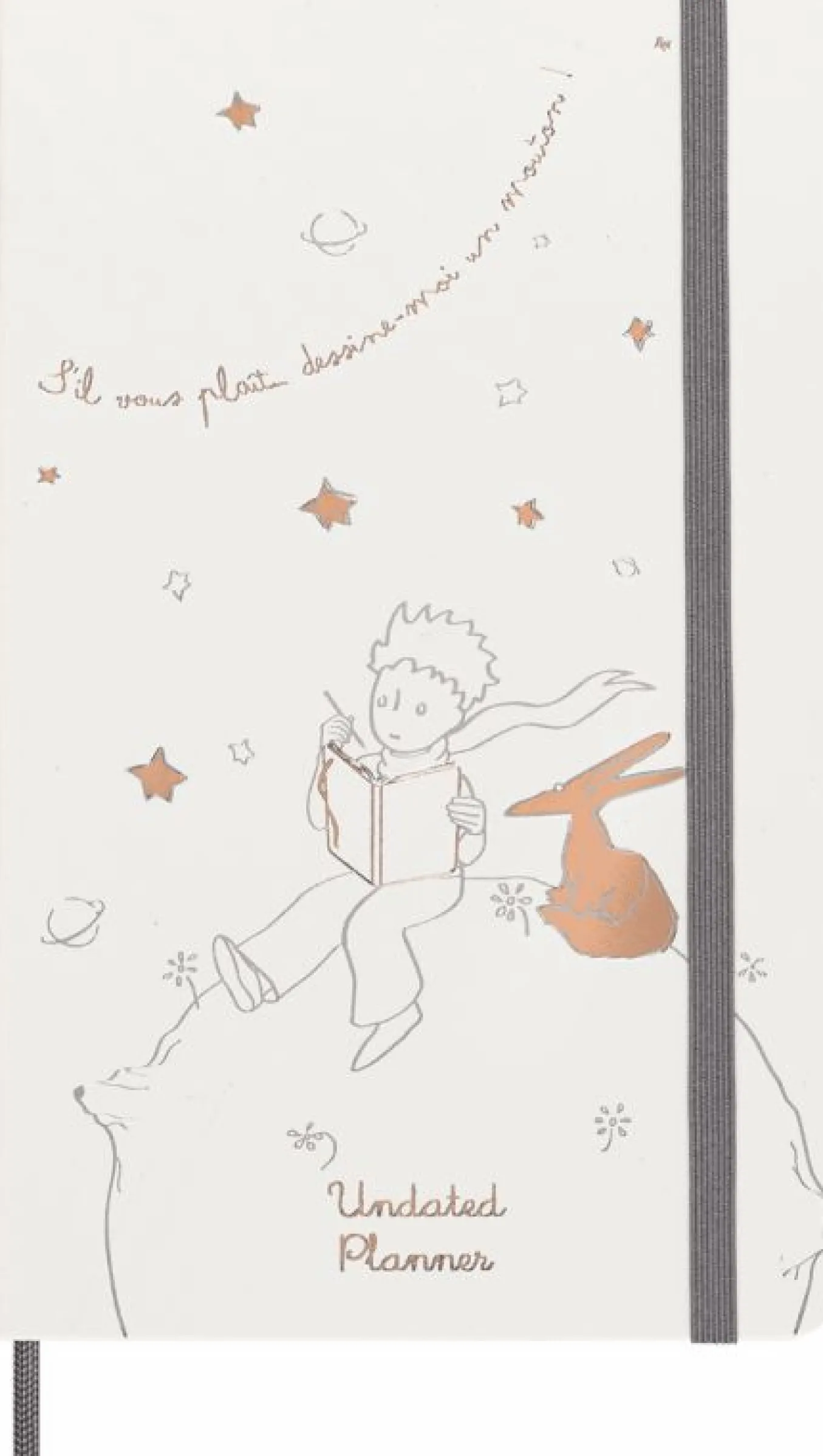 le_petit_prince_collector_5.webp Le Petit Prince Collector's Box Large ruled notebook, Large Undated Planner, Le Petit Prince statuette, Gift Box Black