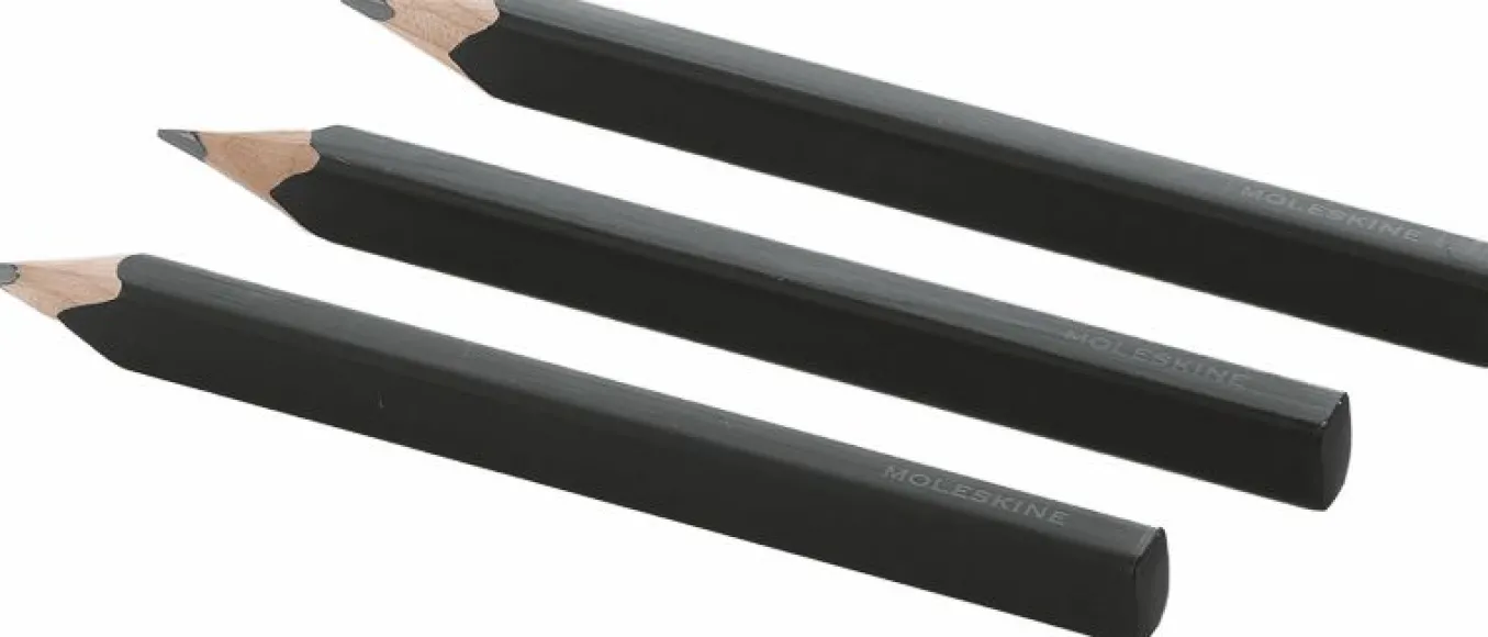Set of 3 Black Pencils Bk - Black