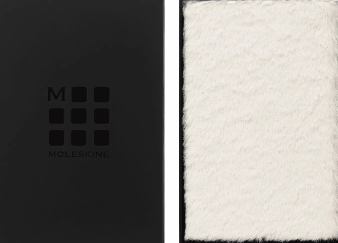 Soft Notebook Faux Fur, XS, Plain CREAM WHITE