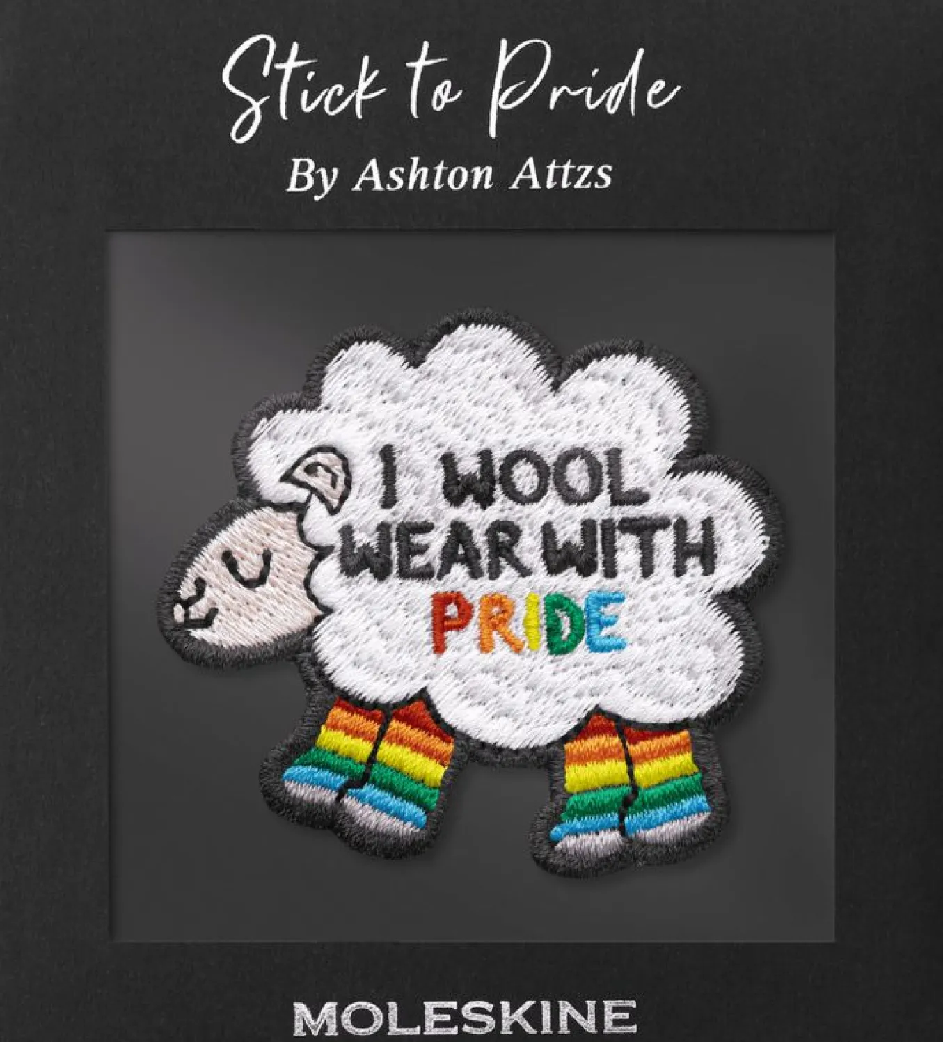 Stick-on Patch by Ashton Attzs Stick to Pride, I Wool Wear With Pride Sheep