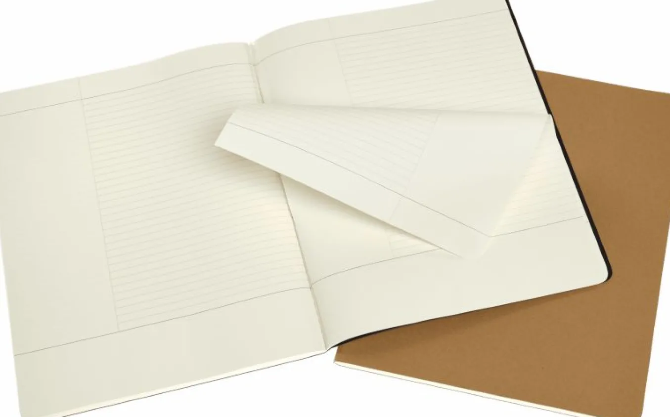 Subject Cahier Set of 2 Black/Kraft Brown