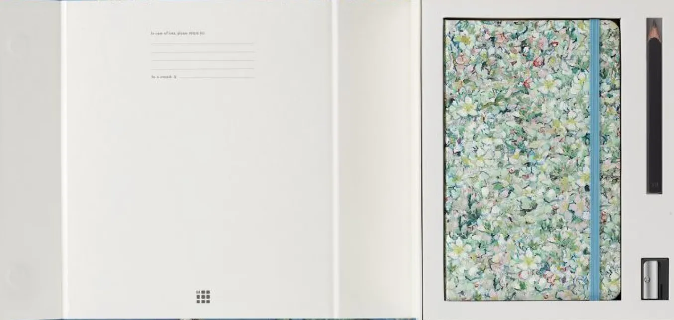 Van Gogh Museum Collector's Box Sketchbook, ruled Cahier Journal, Pencil and Sharpener Multicolor