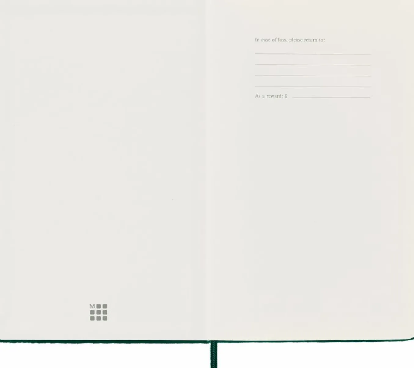 Velvet Notebook Green