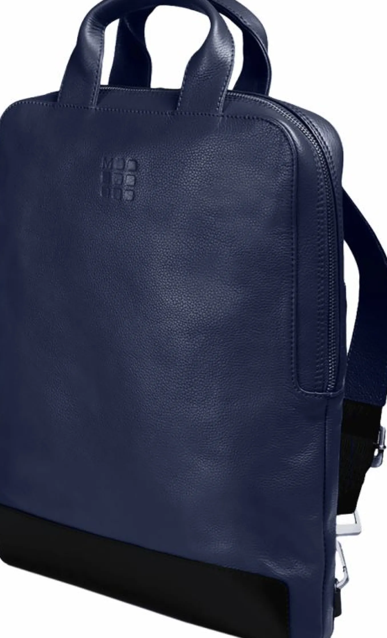 Vertical Device bag - 15" Classic Leather Collection Sapphire Blue