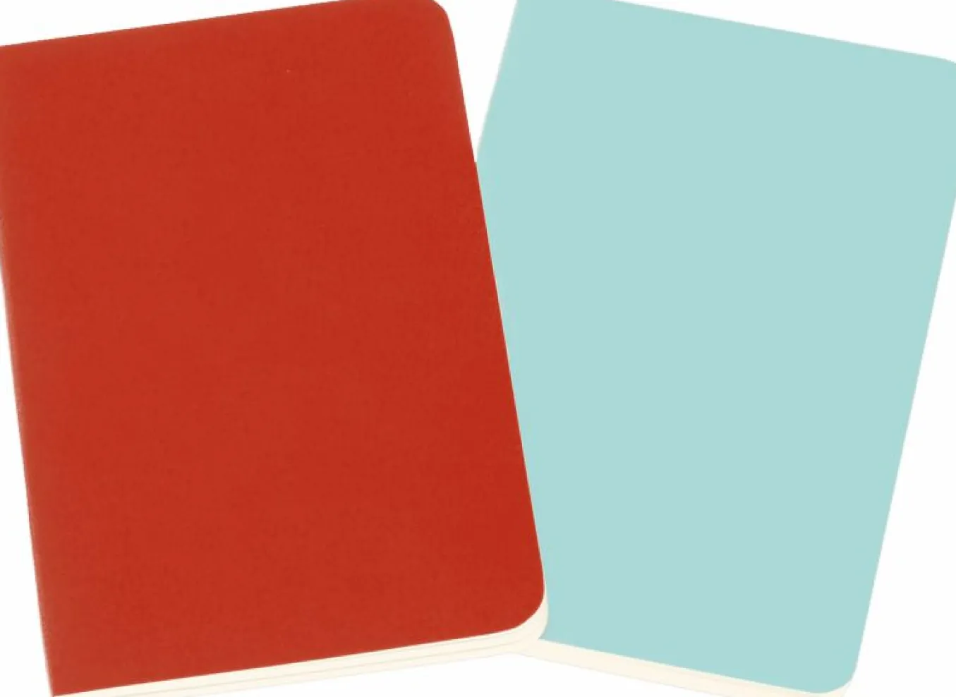 Volant Journals Set of 2 Coral Orange And Aquamarine Blue