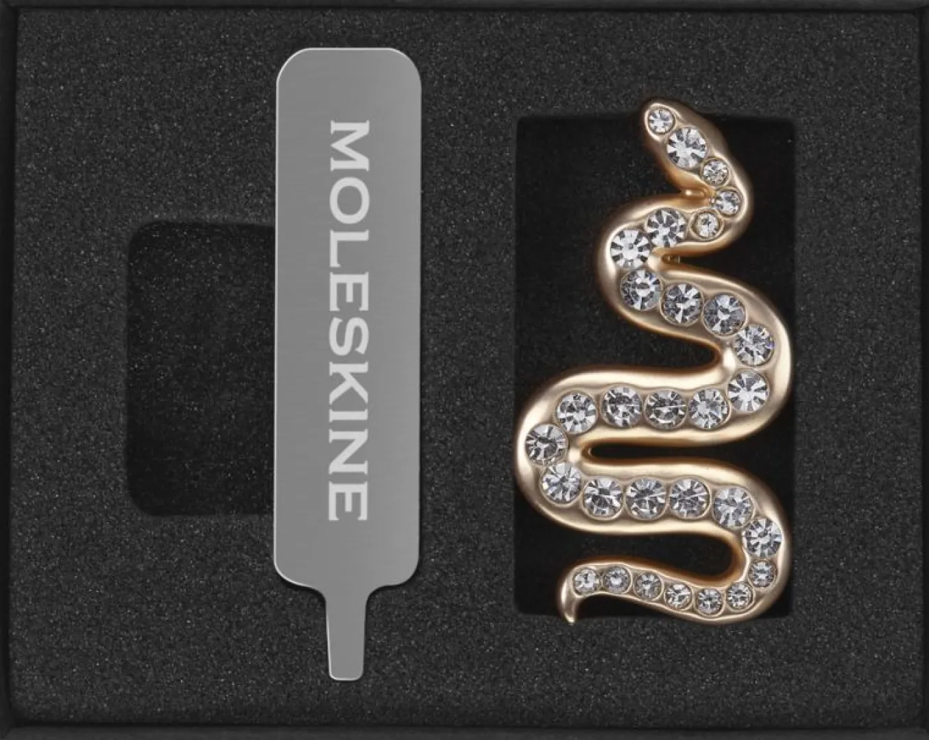 Year of the Snake Pin Crystal Snake Silver